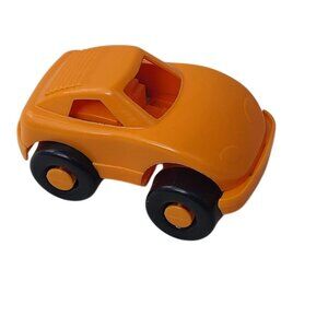 Vintage American Plastic Toys Orange Car USA 1987 Item 14942